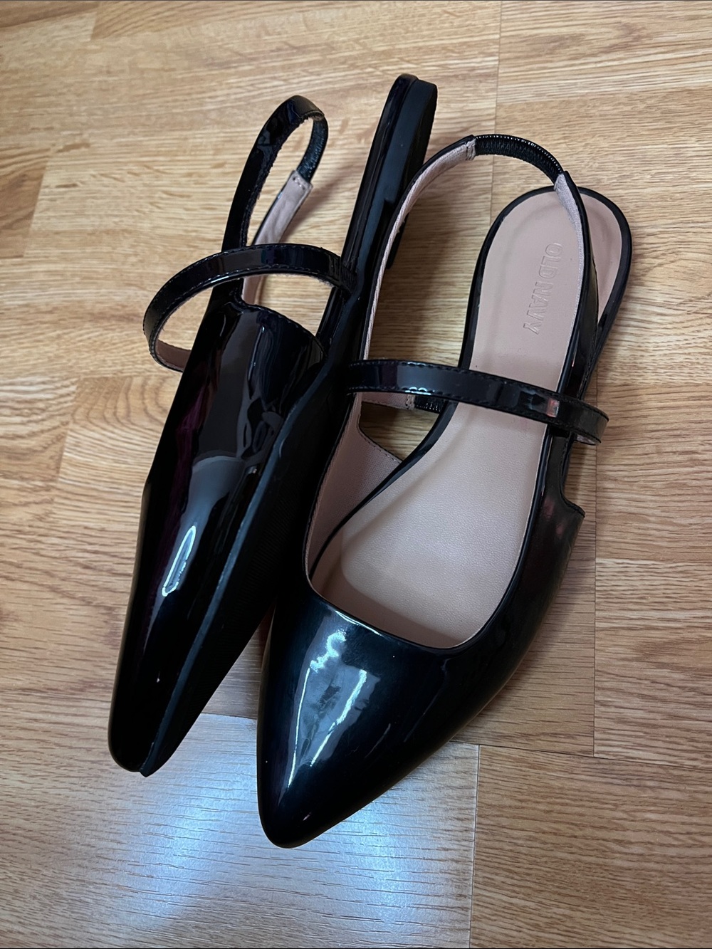 Old navy Black Patent Slingback Flats